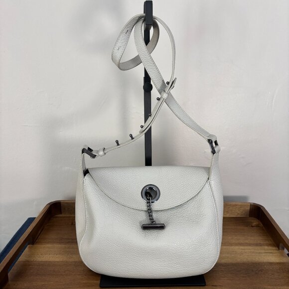 Botkier Waverly Light Gray Pebbled Leather Shoulder Bag - Picture 6 of 10